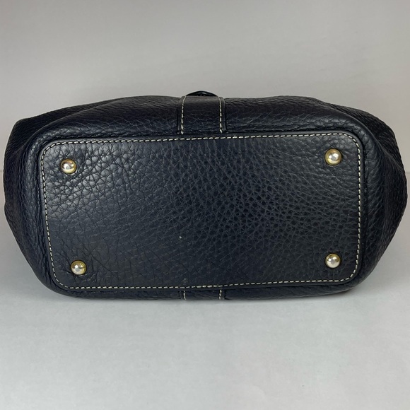 Dooney & Bourke Marchesa black pebbled leather medium gathered bag - Picture 10 of 15